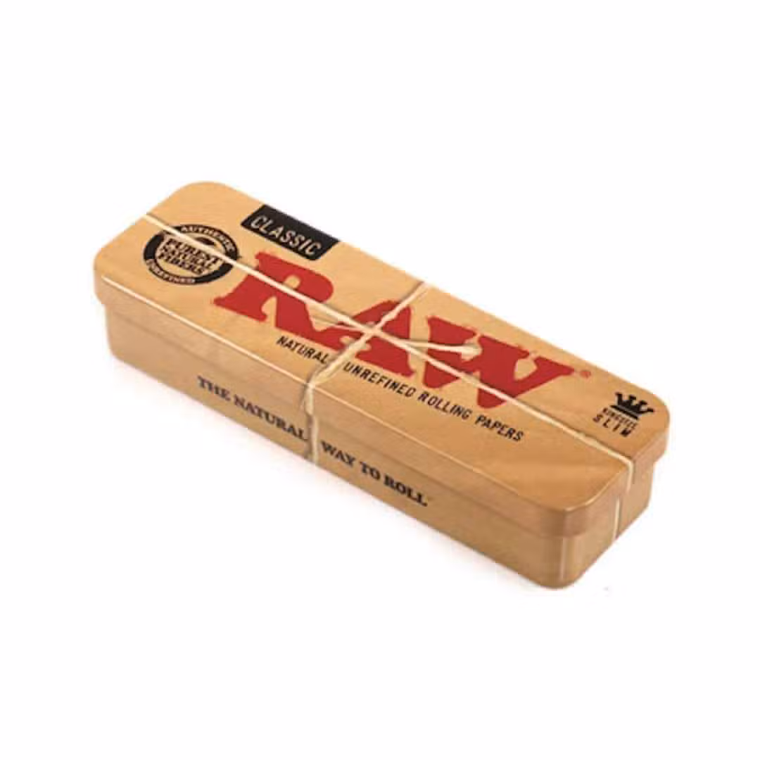 RAW TIN CADDY PREROLLED KING SIZE