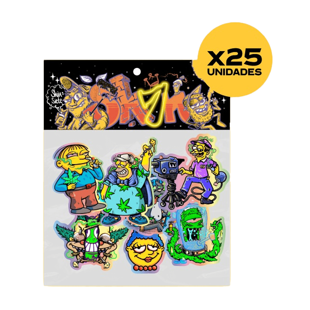 STICKERS X 25 SHINSIETE SIMPSONS
