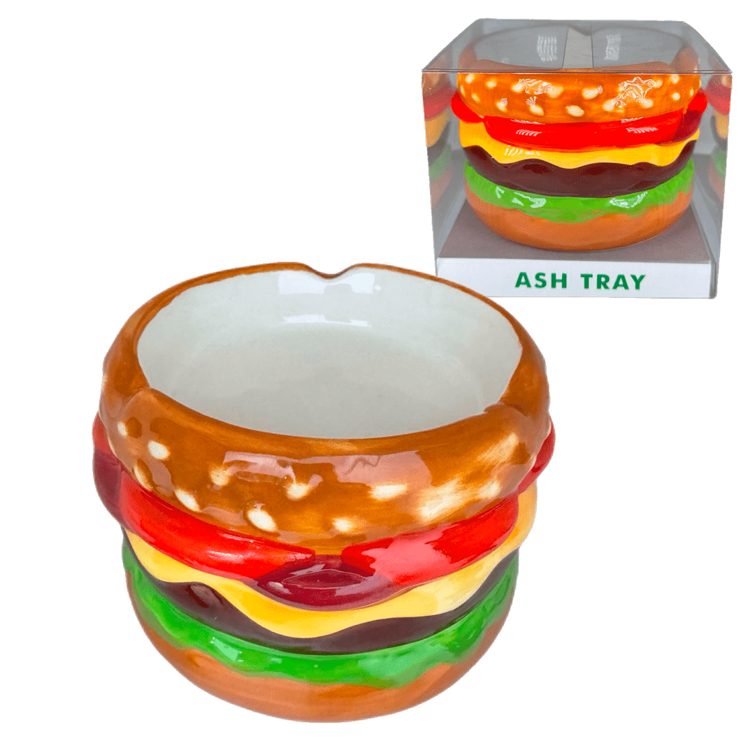 396-CERAMIC CHEESEBURGER ASHTRAY