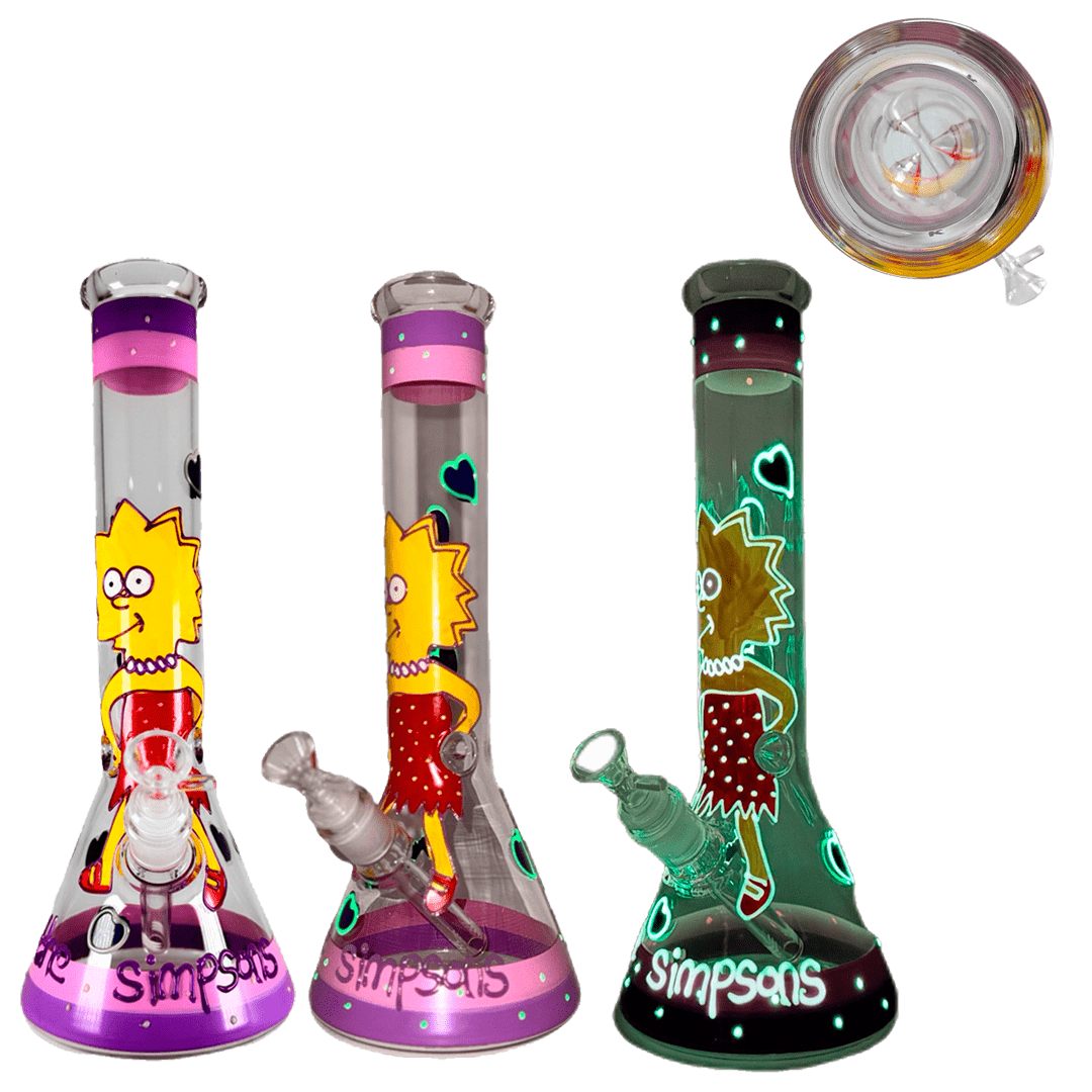 BNG053A-BONG VIDRIO LISA GDE 35CM