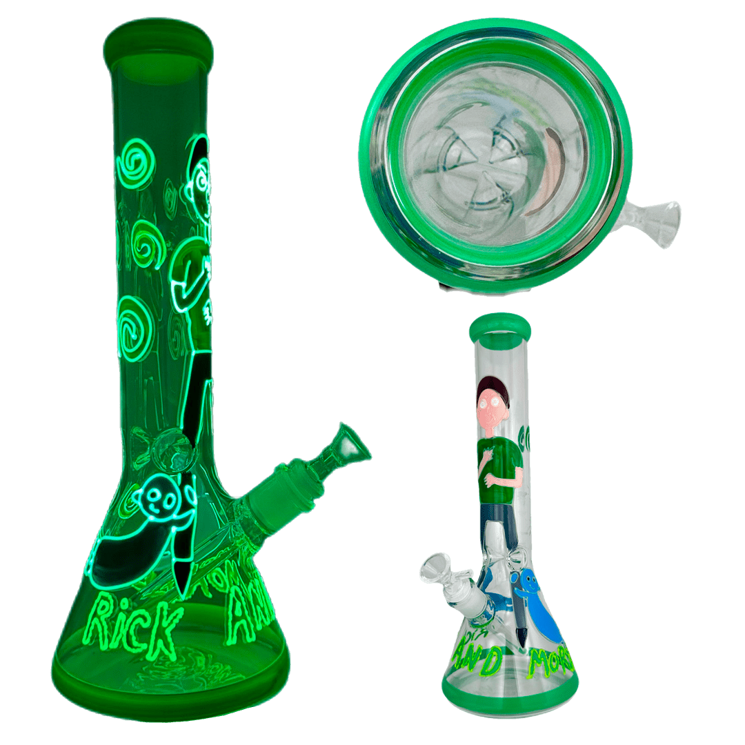 BNG088A-BONG VIDRIO MORTY GDE 35CM