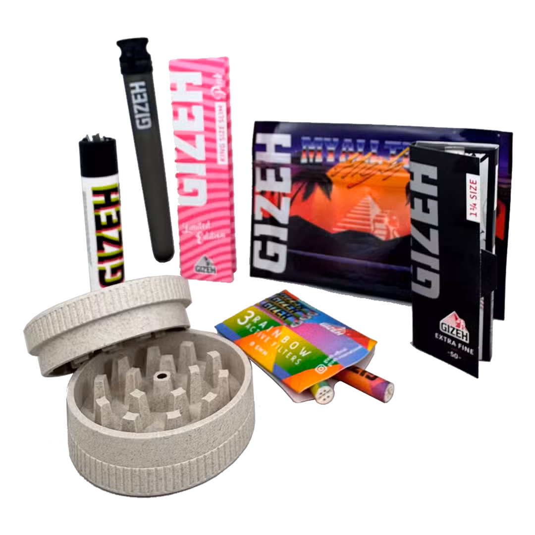 COMBO 5 GIZEH 7 arts Pica bio joint clipper 78 black 110 pink active zip