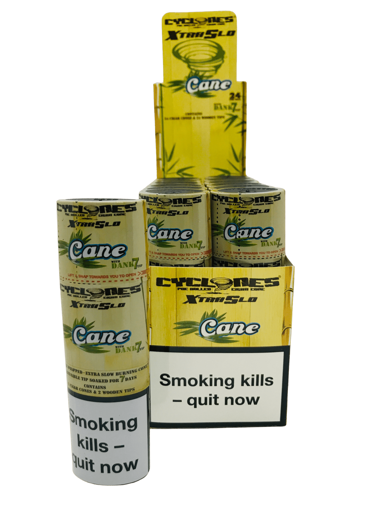 CYCLONES XtraSLO HEMP CONES x 2 CANE