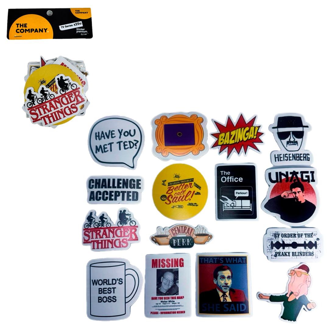 STICKERS X 25 TV SERIES