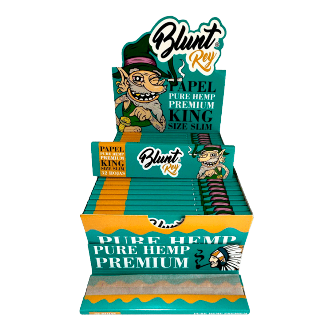 BR07-Papel Hemp King Size Slim BLUNT REY 32 h