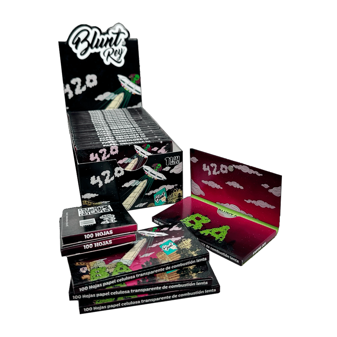 CLU12 Papel Celulosa x100 hojas Blunt Rey C/imán