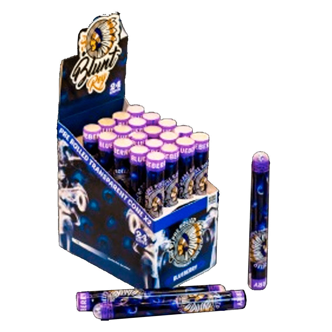 Pre Rolled Transparent CONE x2 BR 110mm BLUEBERRY