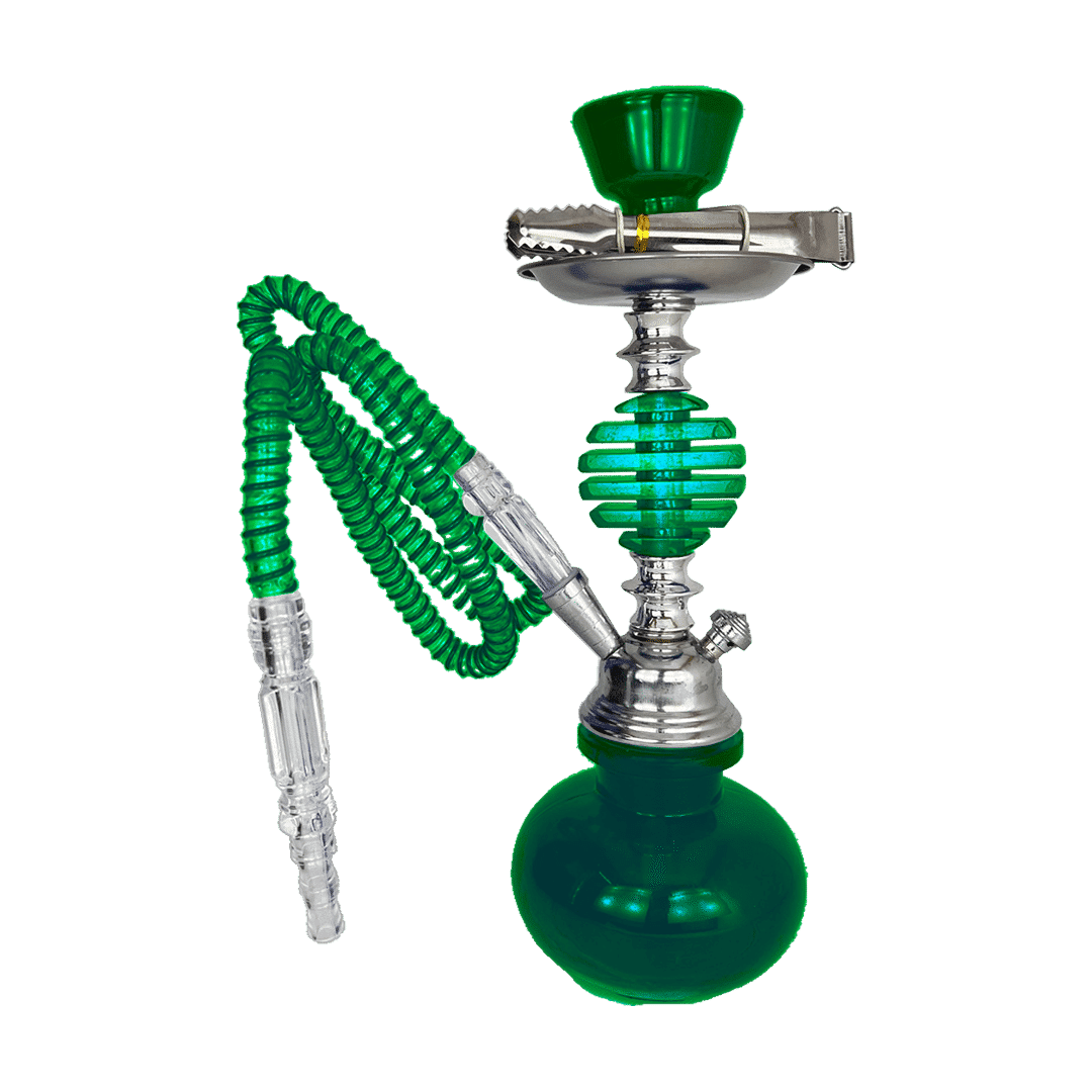 DL17-VERDE NARGUILE 30 cm 1 manguera