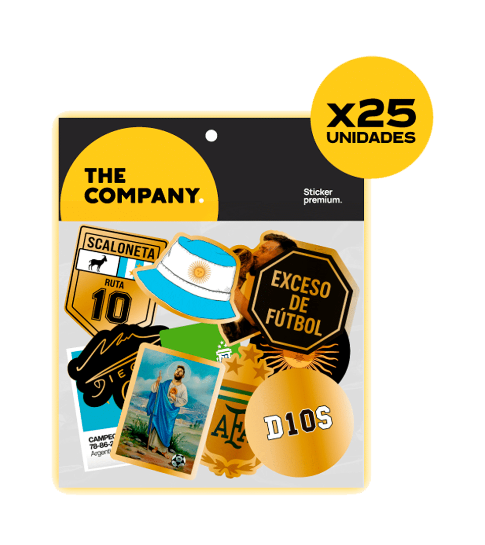 STICKERS x 25u FUTBOL GOLD
