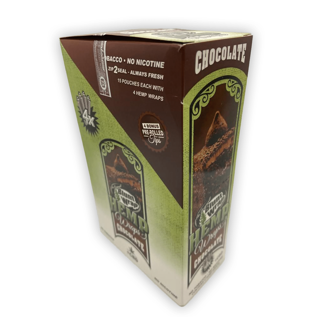 HEMP BLUNT WRAP X 4 CHOCOLATE +CBD