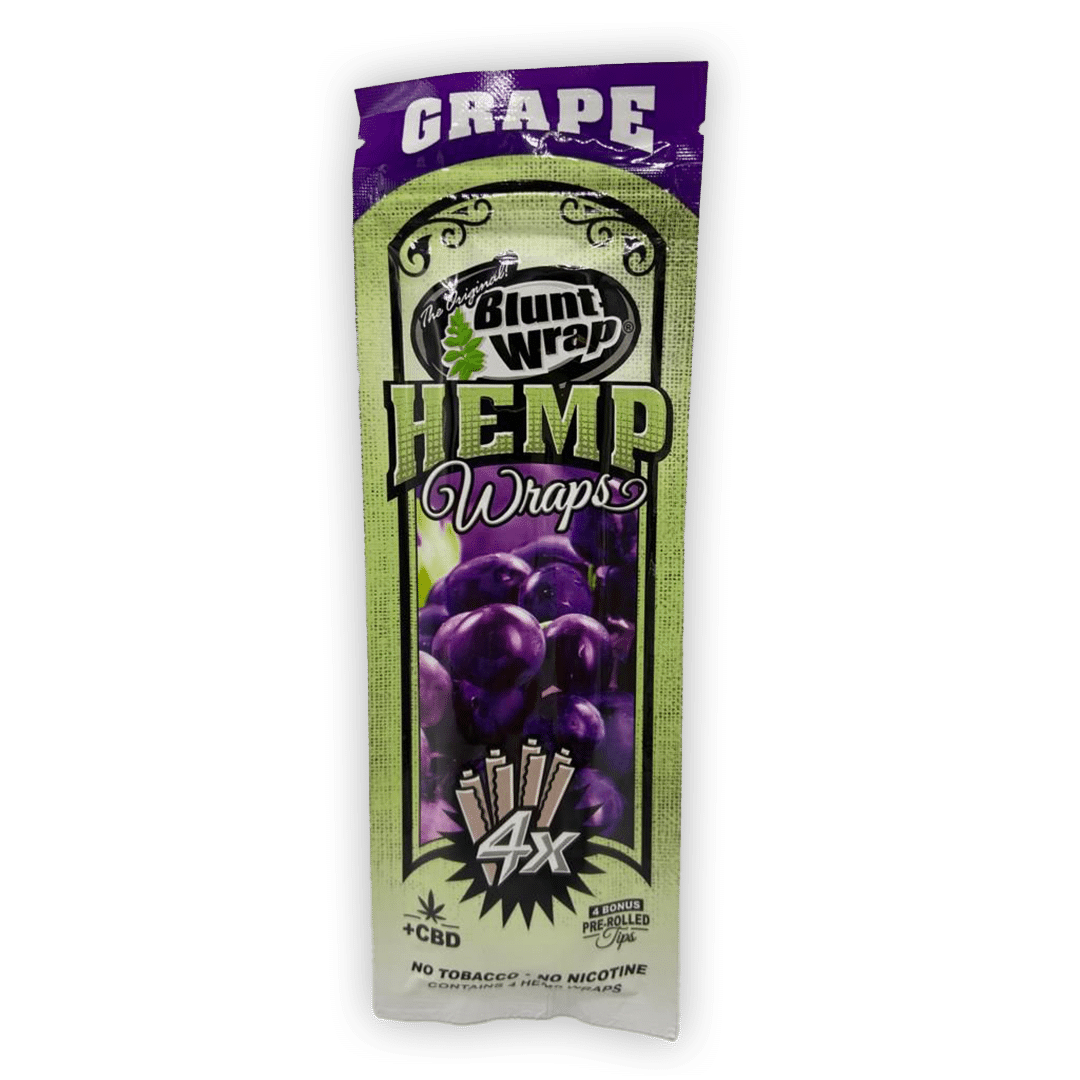 HEMP BLUNT WRAP X 4 GRAPE+CBD