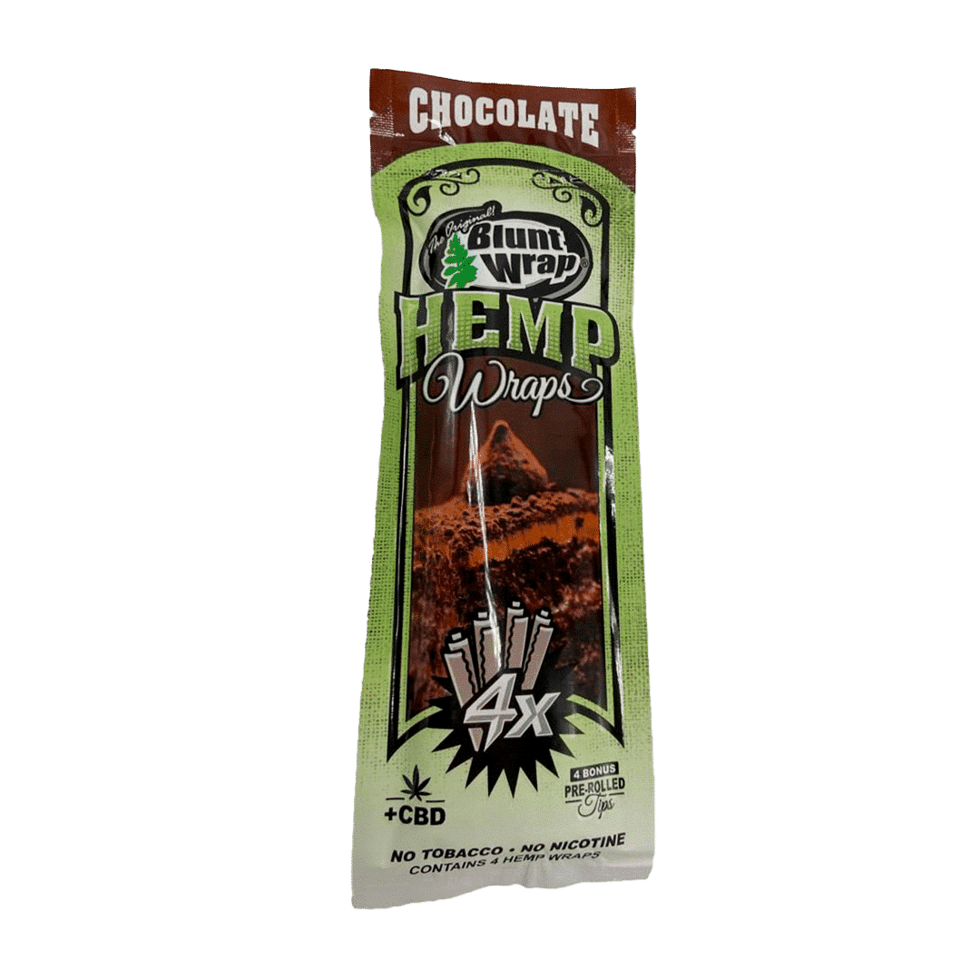 HEMP BLUNT WRAP X 4 CHOCOLATE +CBD