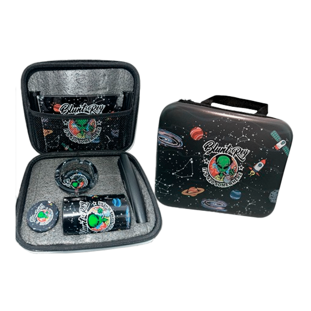 MT01-B ESTUCHE SET DE FUMAR BLUNT REY ALIEN SPACE 22.5CM